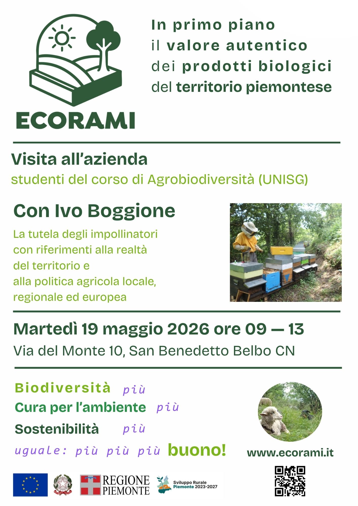 La tutela degli impollinatori con riferimenti alla realtà del territorio e alla politica agricola locale, regionale ed europea